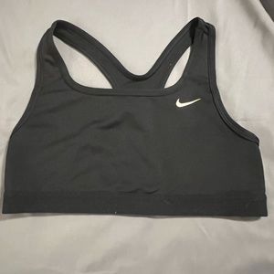 Girls Nike black sports bra